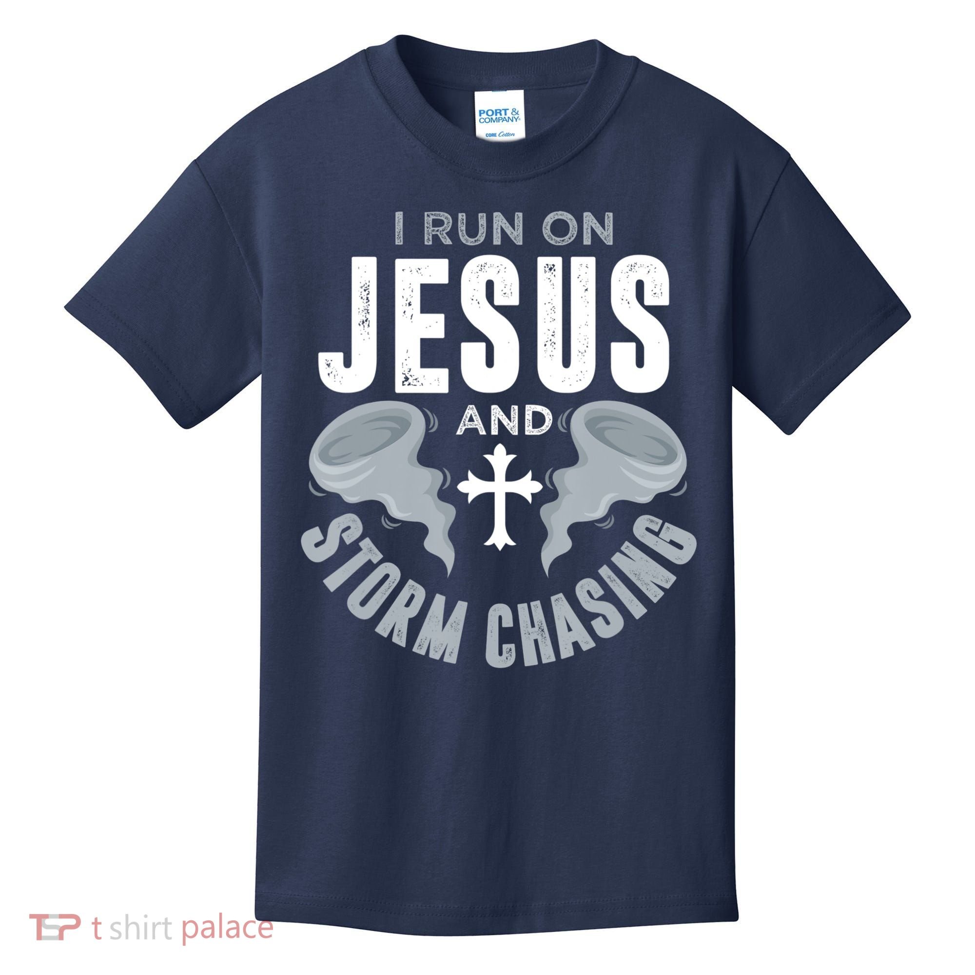 Storm Chaser Run On Jesus And Storm Chasing Tornado Kids T-Shirt