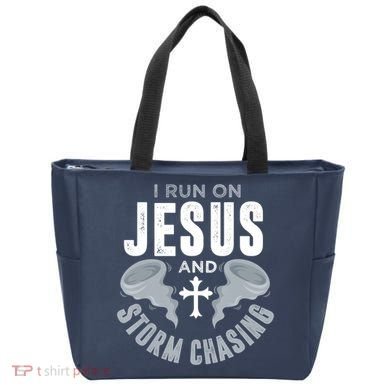 Storm Chaser Run On Jesus And Storm Chasing Tornado Tote Bag