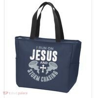 Storm Chaser Run On Jesus And Storm Chasing Tornado Tote Bag thumb 3