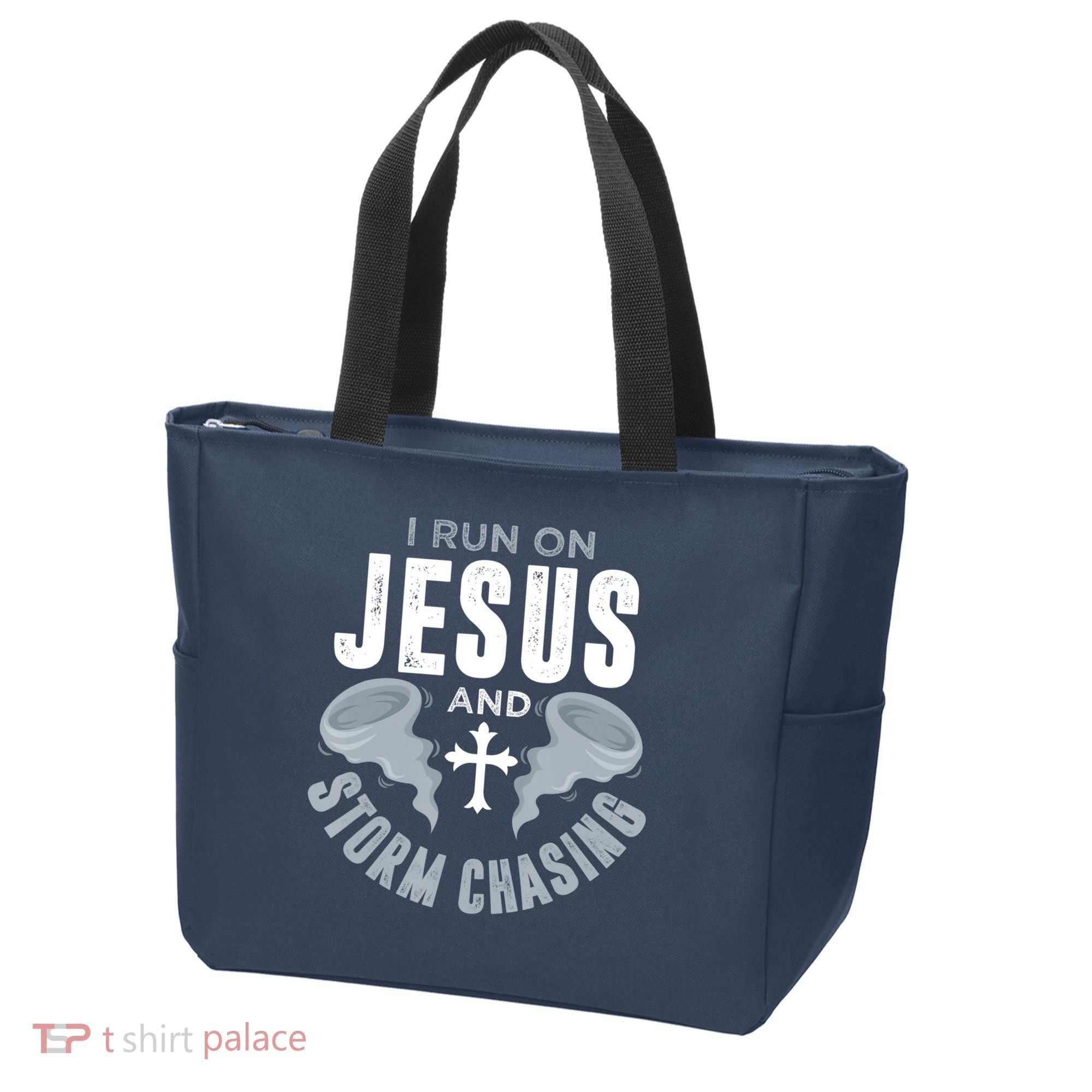Storm Chaser Run On Jesus And Storm Chasing Tornado Tote Bag