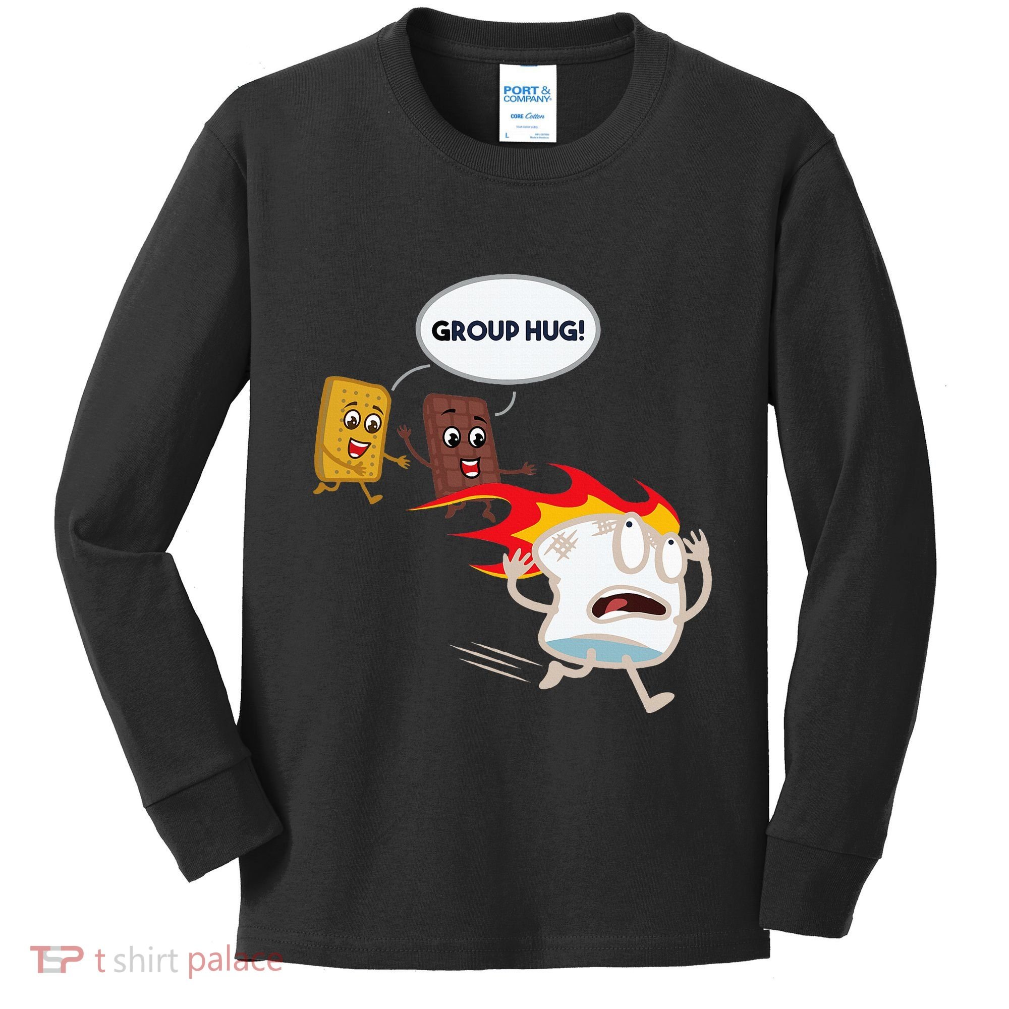 Smores Camping Roasting Outdoor Kids Long Sleeve Shirt