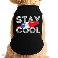 Stay Cool Rocket Pop Red White & Blue Popsicle Summer Gift Doggie Tank thumb 0