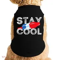 Stay Cool Rocket Pop Red White & Blue Popsicle Summer Gift Doggie Tank thumb 0