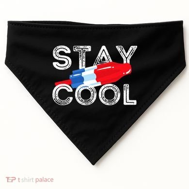 Stay Cool Rocket Pop Red White & Blue Popsicle Summer Gift USA-Made Doggie Bandana