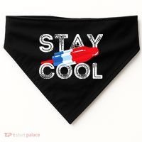 Stay Cool Rocket Pop Red White & Blue Popsicle Summer Gift USA-Made Doggie Bandana thumb 0