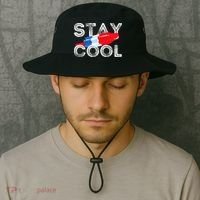 Stay Cool Rocket Pop Red White & Blue Popsicle Summer Gift Bucket Hat thumb 2