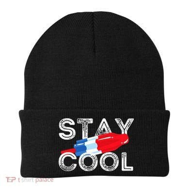 Stay Cool Rocket Pop Red White & Blue Popsicle Summer Gift Beanie
