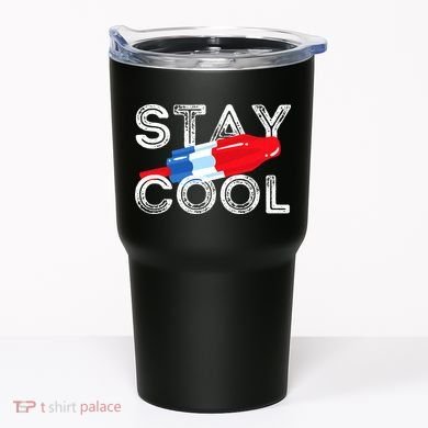 Stay Cool Rocket Pop Red White & Blue Popsicle Summer Gift Tumbler