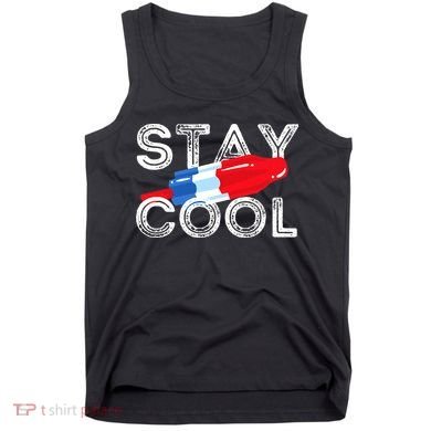 Stay Cool Rocket Pop Red White & Blue Popsicle Summer Gift Tank Top
