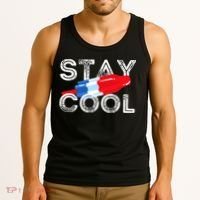 Stay Cool Rocket Pop Red White & Blue Popsicle Summer Gift Tank Top thumb 3