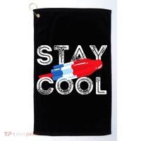 Stay Cool Rocket Pop Red White & Blue Popsicle Summer Gift Golf Towel thumb 0