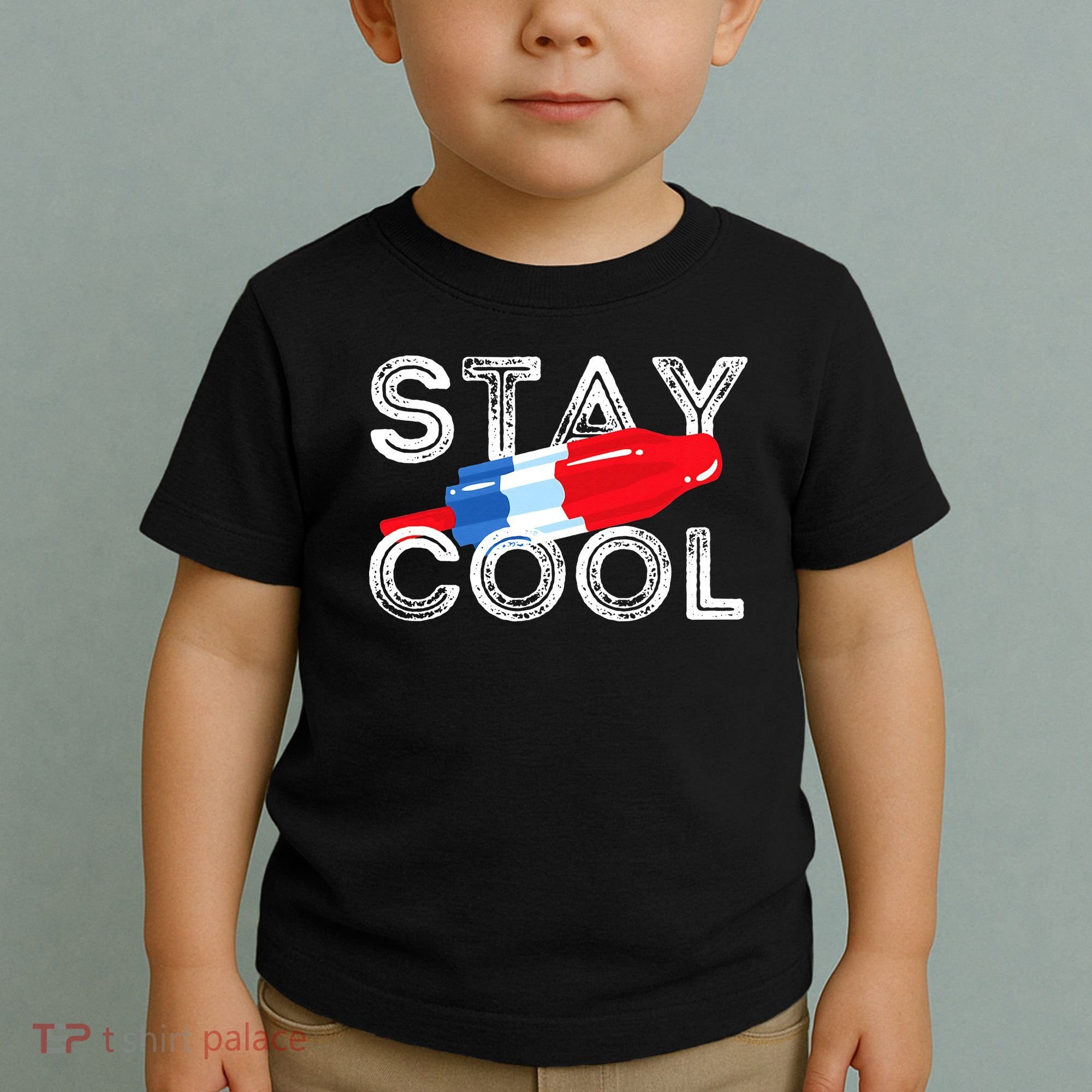Stay Cool Rocket Pop Red White & Blue Popsicle Summer Gift Toddler T-Shirt
