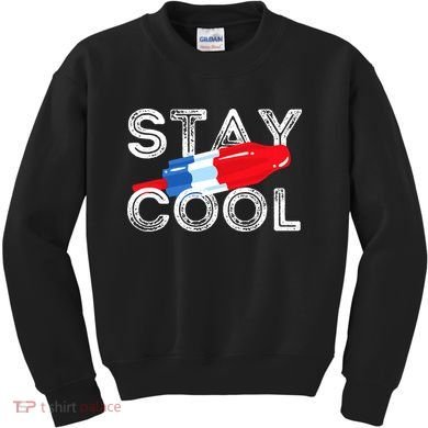 Stay Cool Rocket Pop Red White & Blue Popsicle Summer Gift Kids Sweatshirt