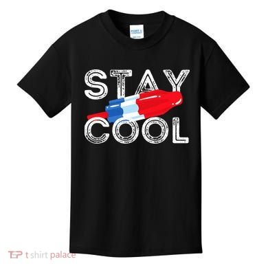 Stay Cool Rocket Pop Red White & Blue Popsicle Summer Gift Kids T-Shirt