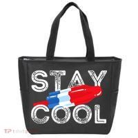 Stay Cool Rocket Pop Red White & Blue Popsicle Summer Gift Tote Bag thumb 0