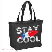 Stay Cool Rocket Pop Red White & Blue Popsicle Summer Gift Tote Bag thumb 2