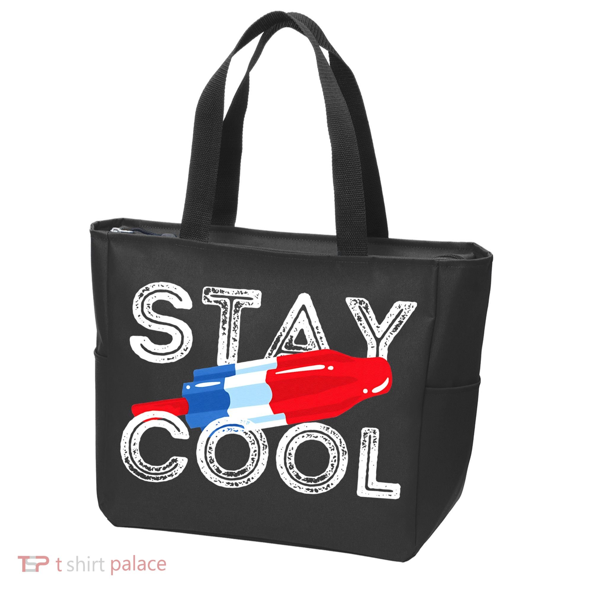 Stay Cool Rocket Pop Red White & Blue Popsicle Summer Gift Tote Bag
