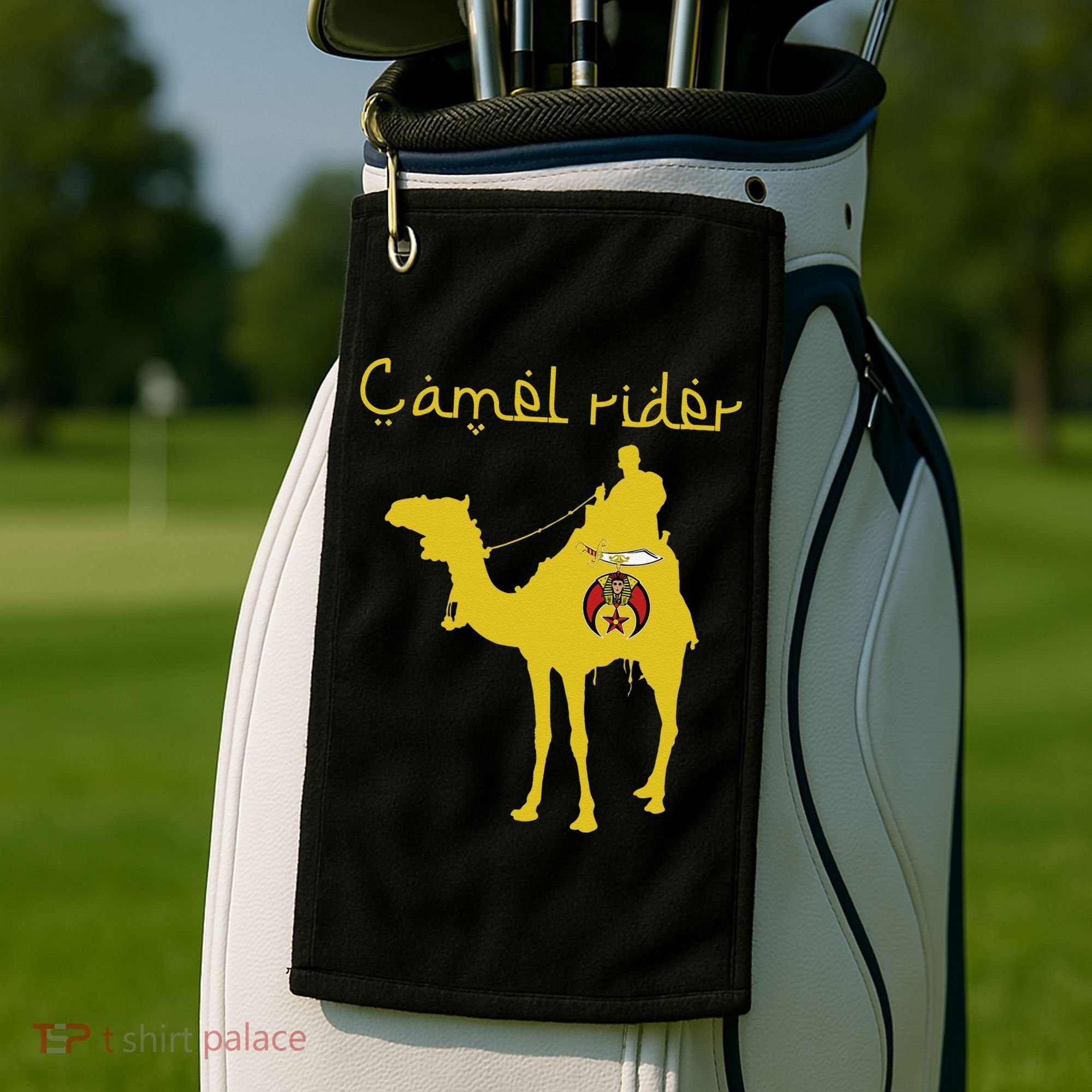 Shriners Camel Rider Emblem Nobles Freemasons Fathers Day Golf Towel