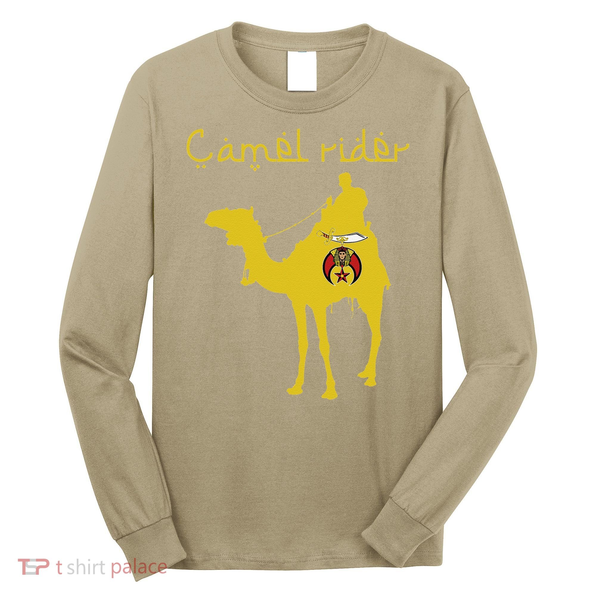 Shriners Camel Rider Emblem Nobles Freemasons Fathers Day Long Sleeve Shirt