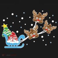 Santa Claus Reindeer Poop Emoticon Christmas Emoji Xmas Gift Ornament thumb 1
