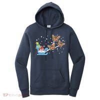 Santa Claus Reindeer Poop Emoticon Christmas Emoji Xmas Gift Women's Hoodie thumb 0