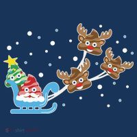 Santa Claus Reindeer Poop Emoticon Christmas Emoji Xmas Gift Mousepad thumb 1
