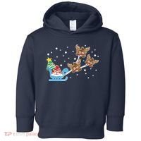 Santa Claus Reindeer Poop Emoticon Christmas Emoji Xmas Gift Toddler Hoodie thumb 0