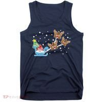 Santa Claus Reindeer Poop Emoticon Christmas Emoji Xmas Gift Tank Top thumb 0