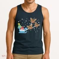 Santa Claus Reindeer Poop Emoticon Christmas Emoji Xmas Gift Tank Top thumb 3