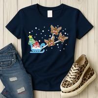 Santa Claus Reindeer Poop Emoticon Christmas Emoji Xmas Gift Women's T-Shirt thumb 3