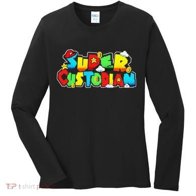 Super Custodian Retro Colorful Women's Long Sleeve Shirt