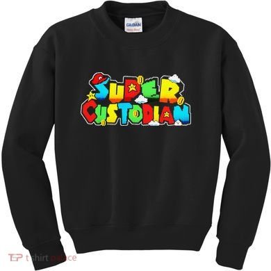 Super Custodian Retro Colorful Kids Sweatshirt