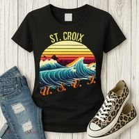 St. Croix Retro Surf Apparel & Beachwear St. Croix Women's T-Shirt thumb 3