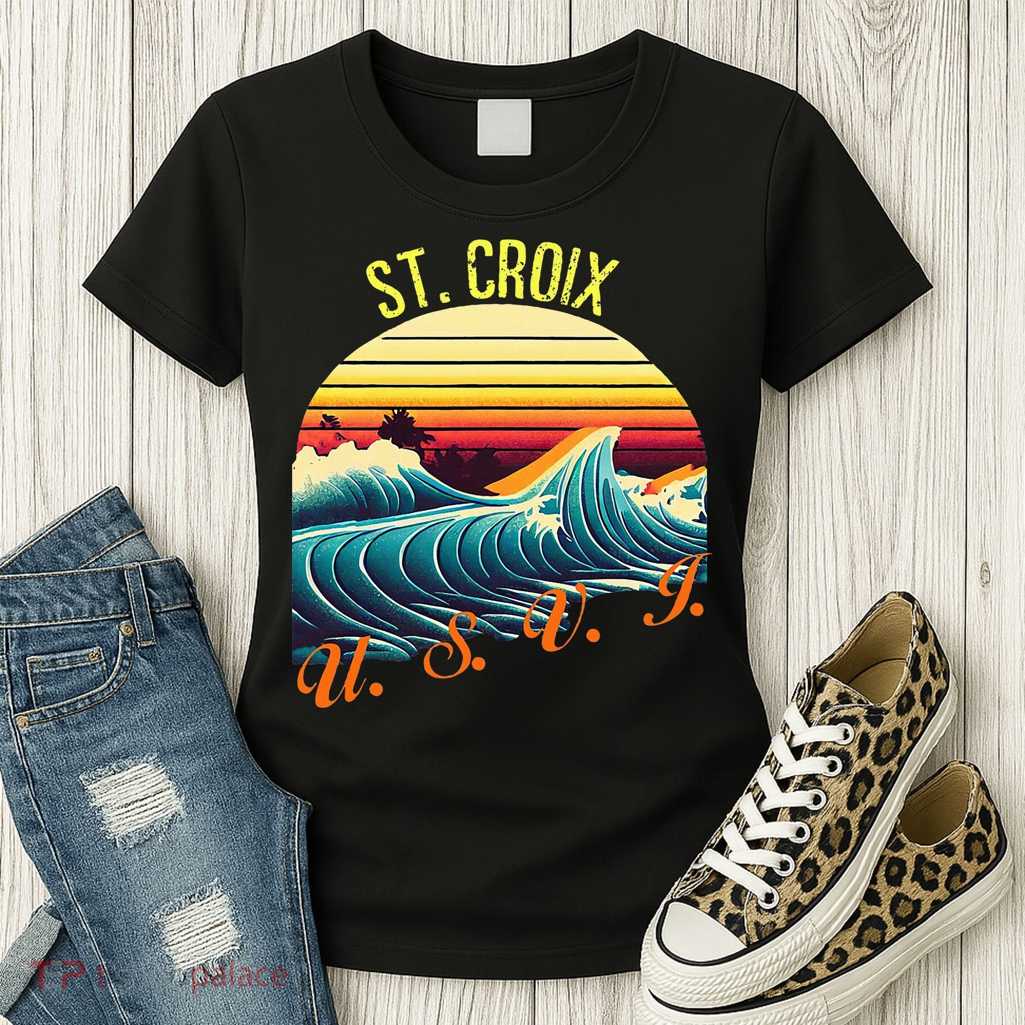 St. Croix Retro Surf Apparel & Beachwear St. Croix Women's T-Shirt