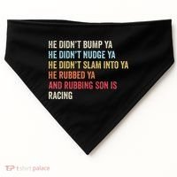 Sprint Car Racing Apparel Funny Race Quote Dirt Track Racing USA-Made Doggie Bandana thumb 0