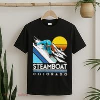 Steamboat Colorado Retro Snowboard T-Shirt thumb 2