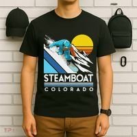 Steamboat Colorado Retro Snowboard T-Shirt thumb 6