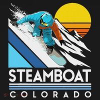 Steamboat Colorado Retro Snowboard T-Shirt thumb 7