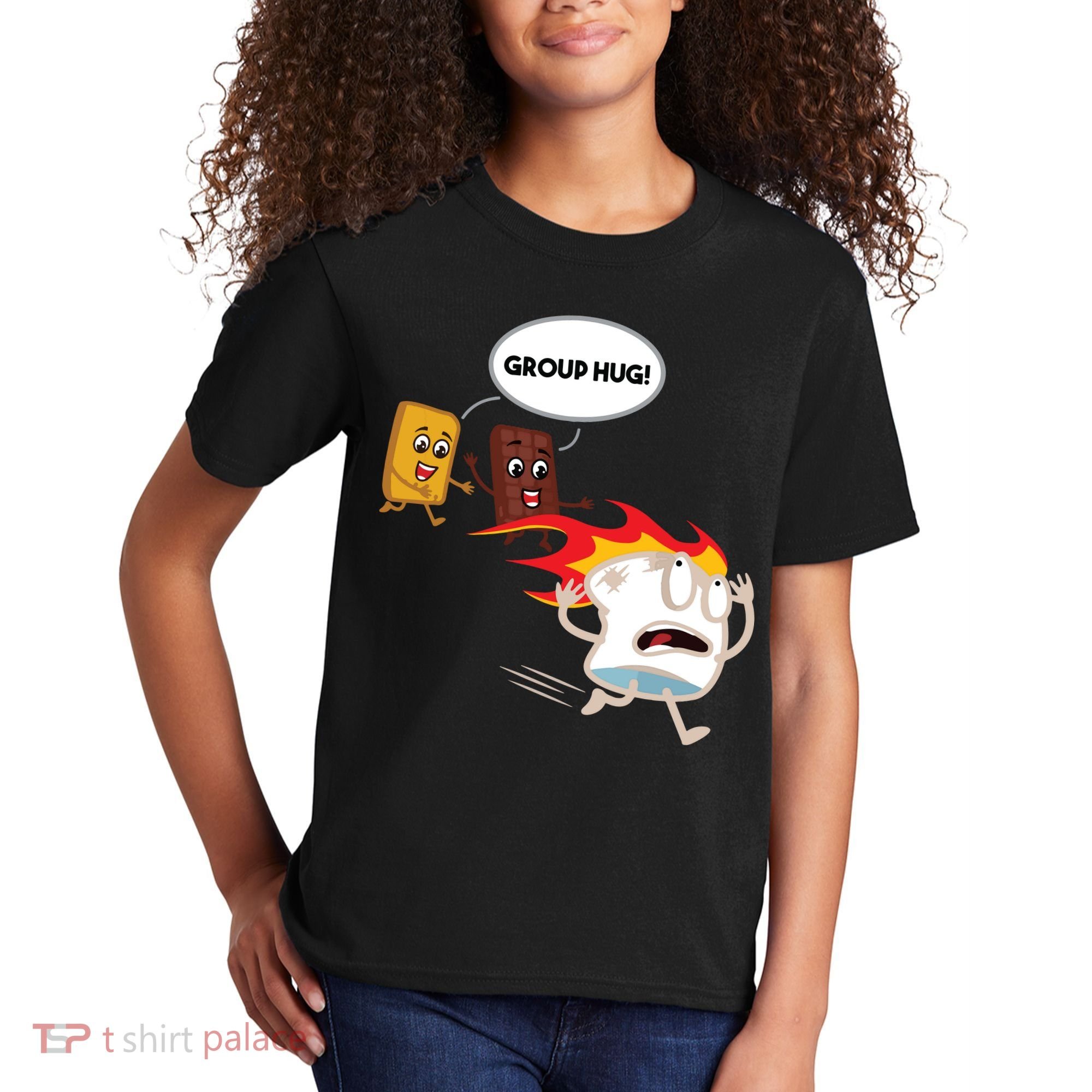 Smores Camping Roasting Outdoor Women Kids T-Shirt