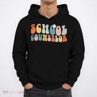 School Counselor Retro Vintage Groovy Back to School Hoodie thumb 0
