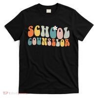 School Counselor Retro Vintage Groovy Back to School T-Shirt thumb 0