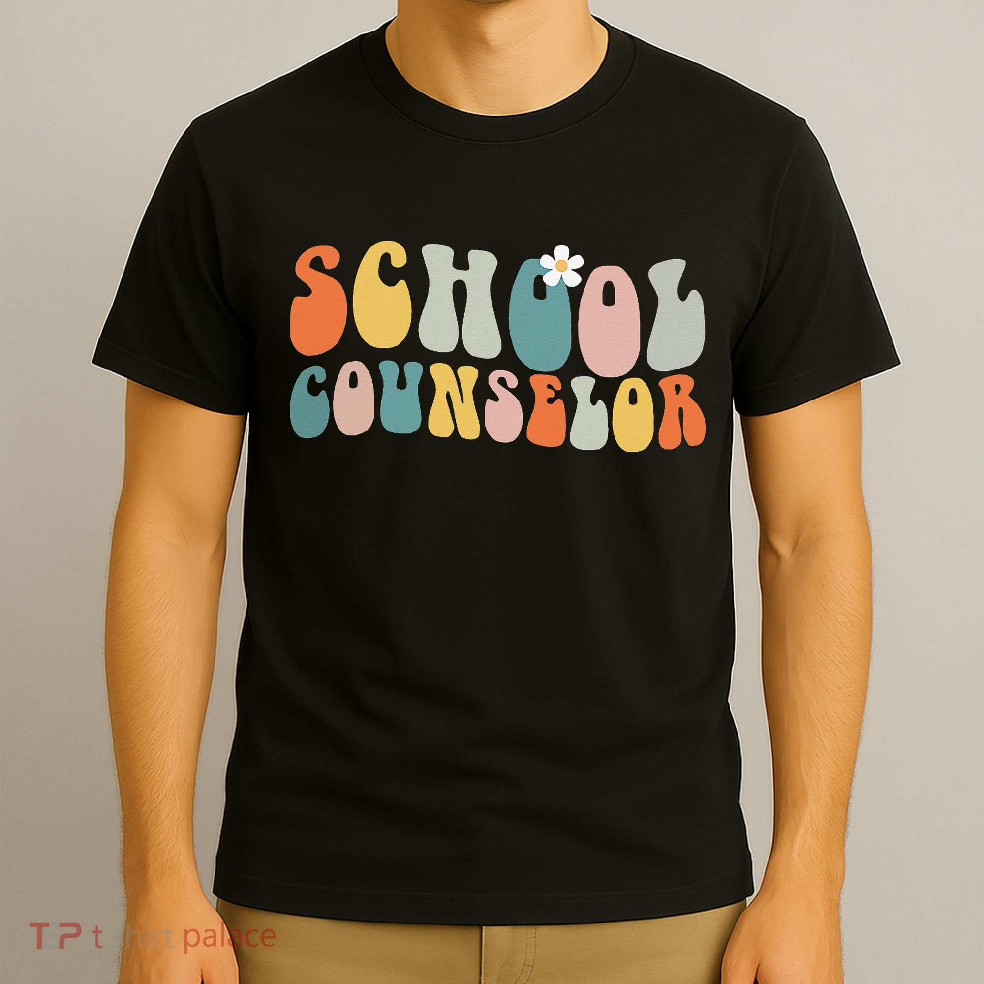 School Counselor Retro Vintage Groovy Back to School T-Shirt