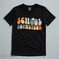 School Counselor Retro Vintage Groovy Back to School T-Shirt thumb 5