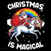 Santa Claus Riding Magical Unicorn Rainbow Funny Christmas Gift Coffee Mug thumb 5