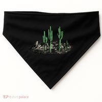 Saguaro Cactus Retro Desert Saguaro Cactus Western Nature Gift USA-Made Doggie Bandana thumb 0