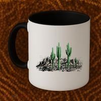 Saguaro Cactus Retro Desert Saguaro Cactus Western Nature Gift Coffee Mug thumb 2