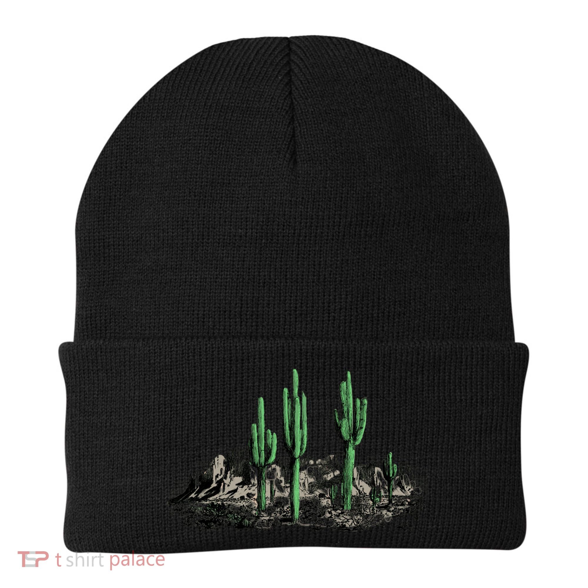 Saguaro Cactus Retro Desert Saguaro Cactus Western Nature Gift Beanie