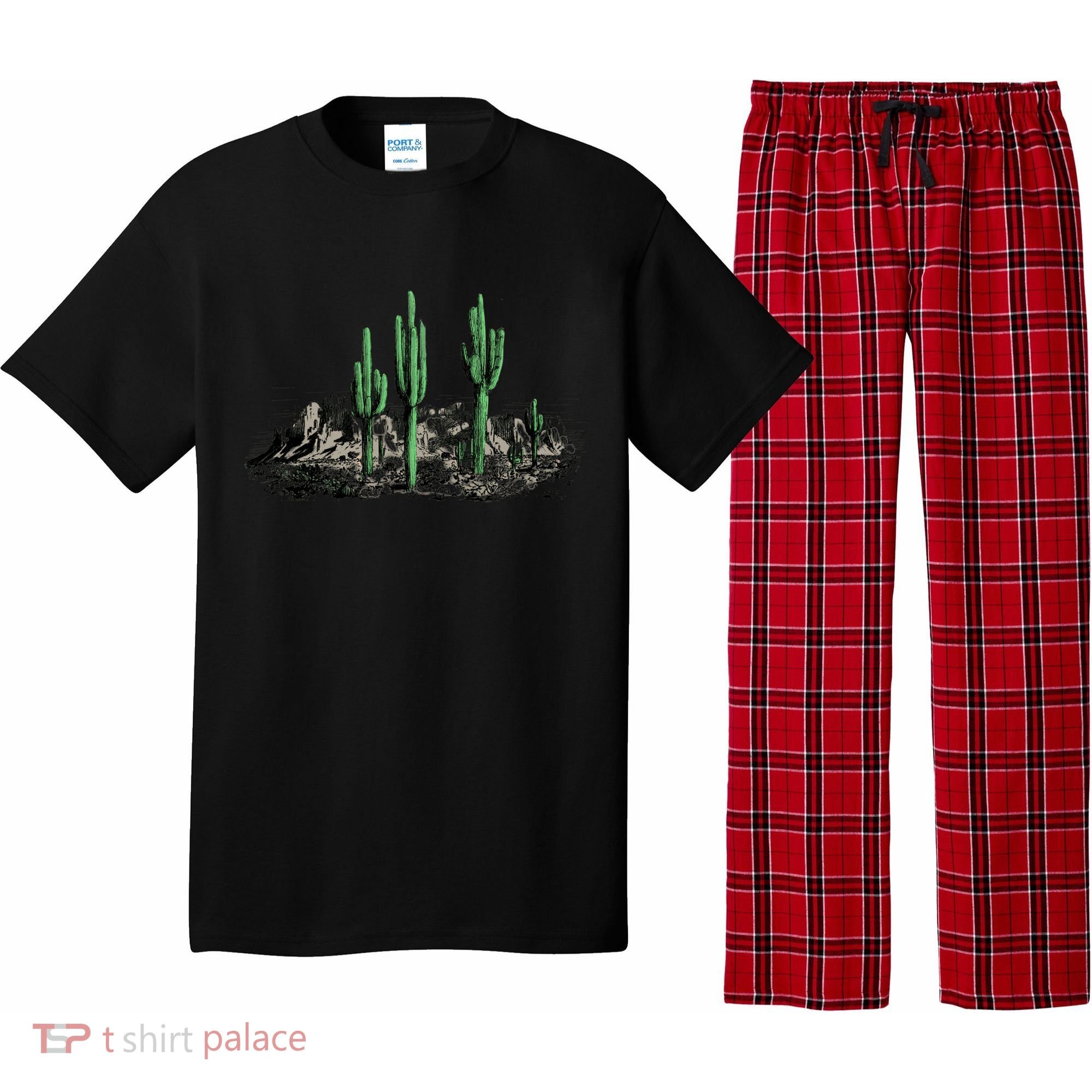 Saguaro Cactus Retro Desert Saguaro Cactus Western Nature Gift Pajama Set