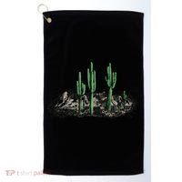 Saguaro Cactus Retro Desert Saguaro Cactus Western Nature Gift Golf Towel thumb 0