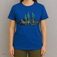 Saguaro Cactus Retro Desert Saguaro Cactus Western Nature Gift T-Shirt thumb 4
